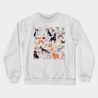 25 Dog breeds illustration Crewneck Sweatshirt